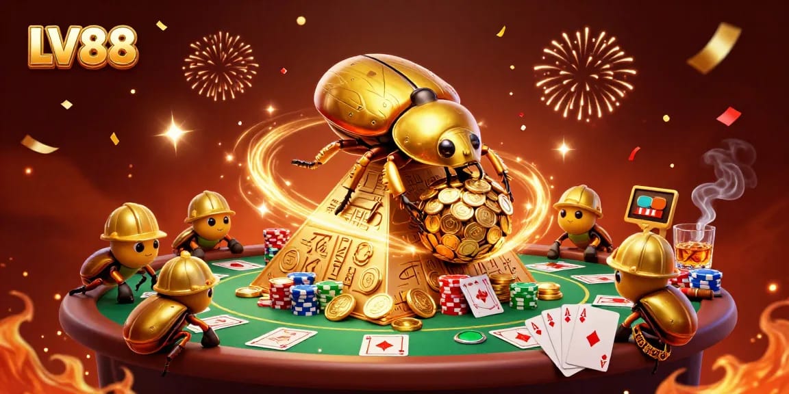 Experience thrilling wins at LV88 with dynamic casino elements and vibrant visuals.