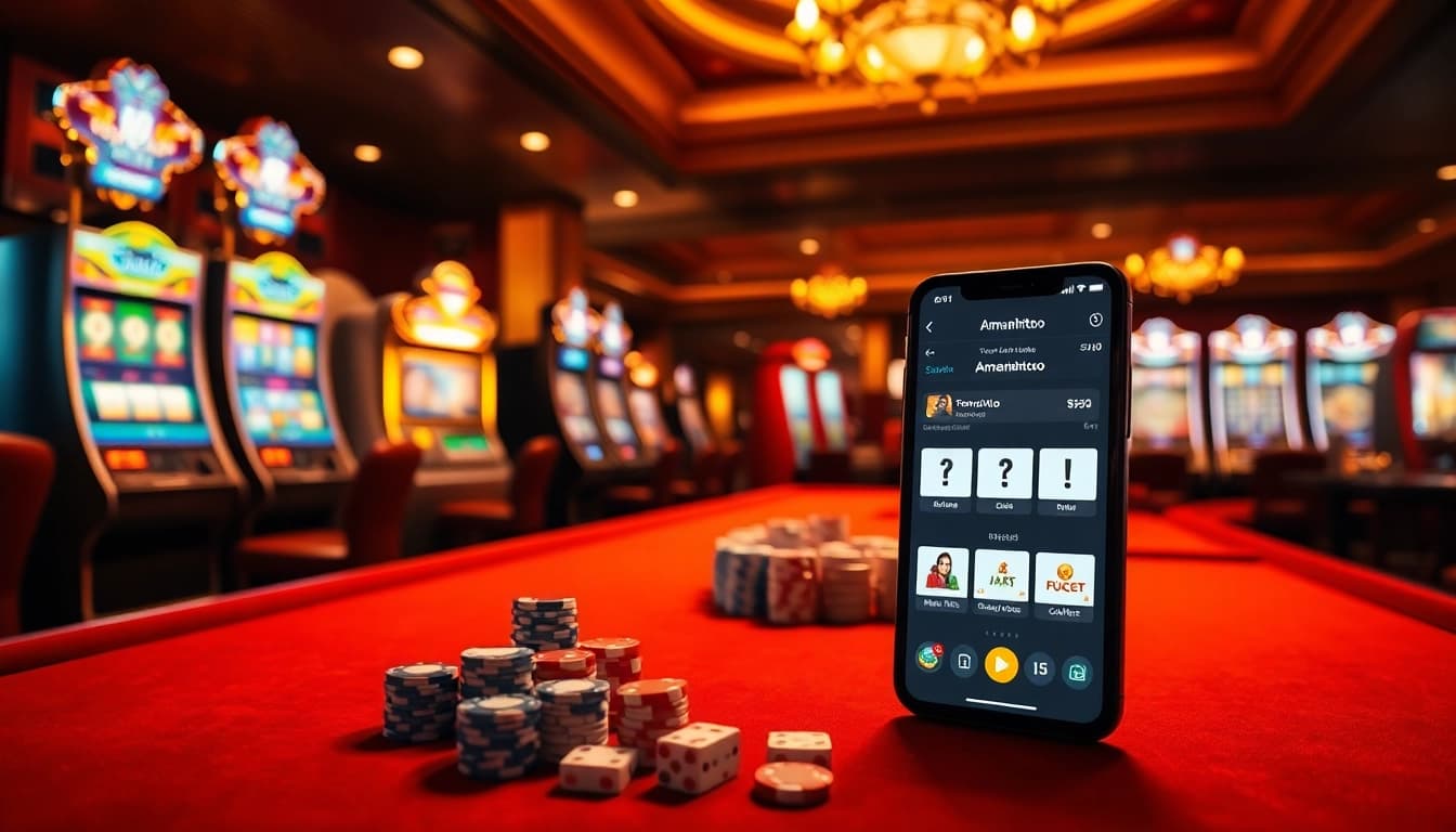 Experience thrilling gambling with amanahtoto, featuring vibrant slot machines and engaging poker tables.