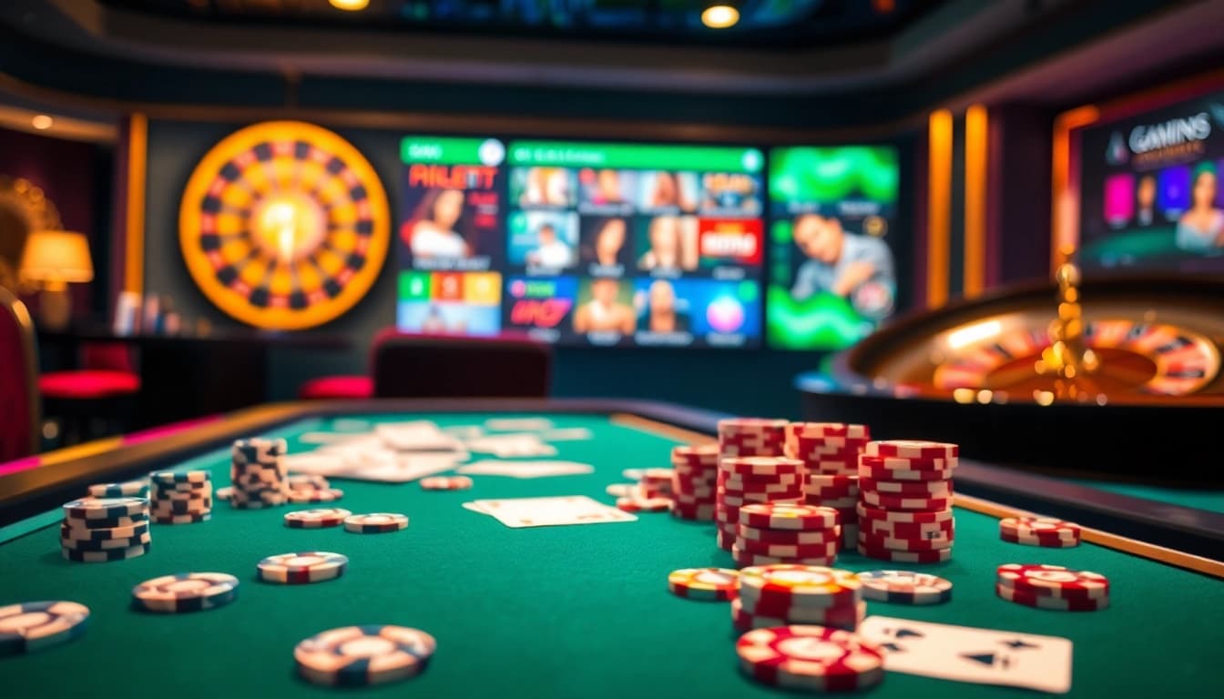 Experience thrilling gameplay at https://go999.de.com with a lavish casino setup featuring vibrant poker chips.