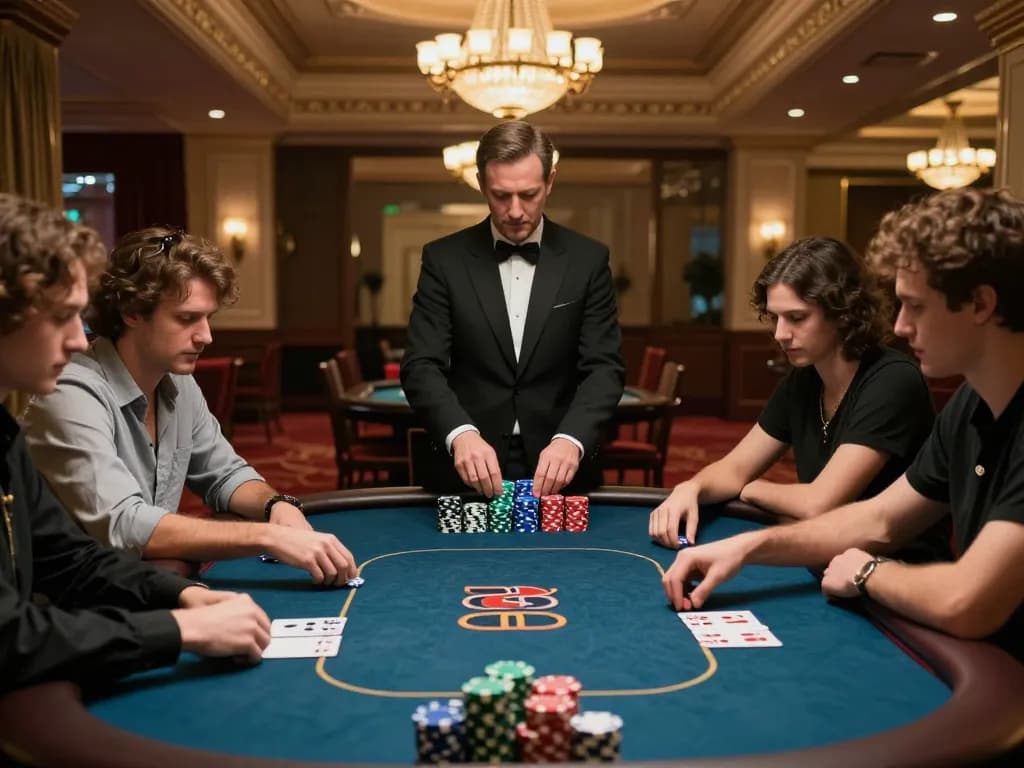 Players engaging in an intense poker game at RR88, showcasing high stakes and strategic thinking.
