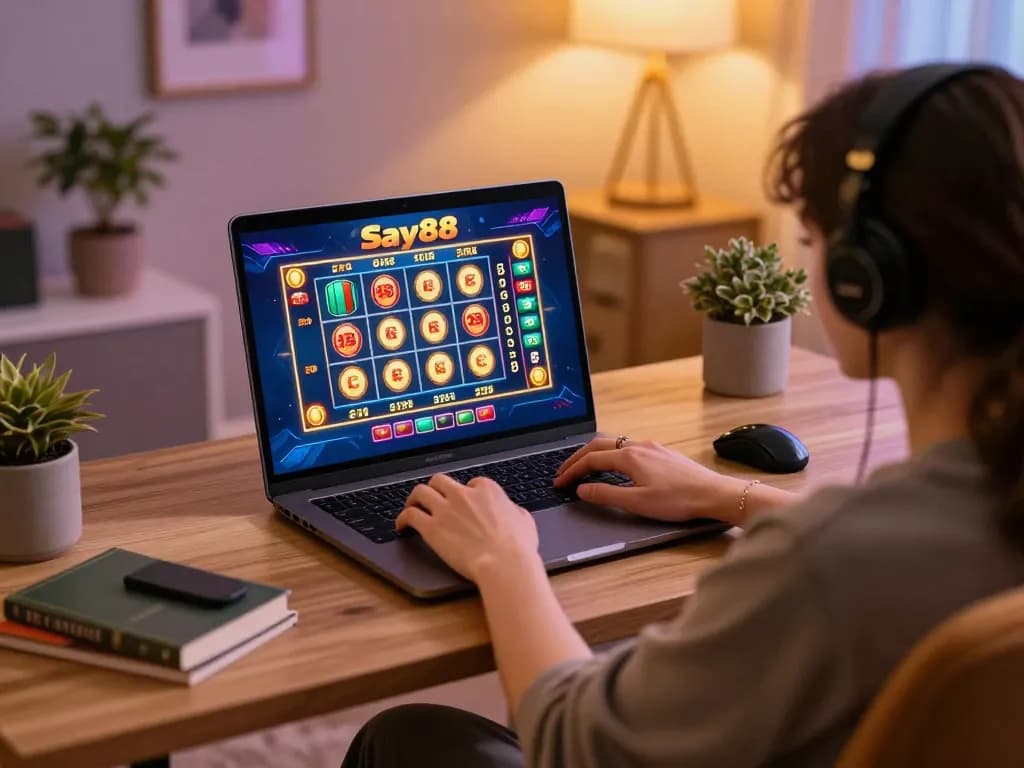 Explore gaming on Say88's platform with engaging online slot experience and inviting decor