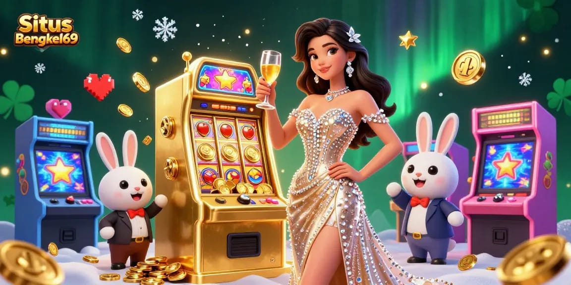 Experience vibrant gameplay at Situs Bengkel69 with a stunning jackpot scene filled with exciting elements.