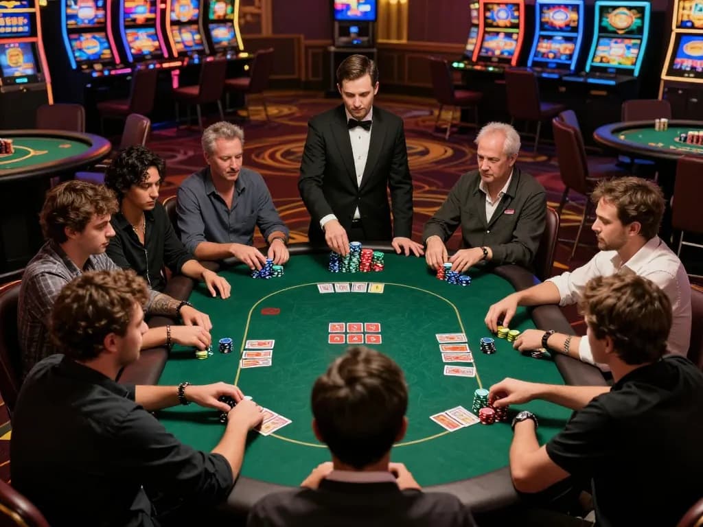 Engaging gameplay at bdtk66 online poker table with players strategizing their next move
