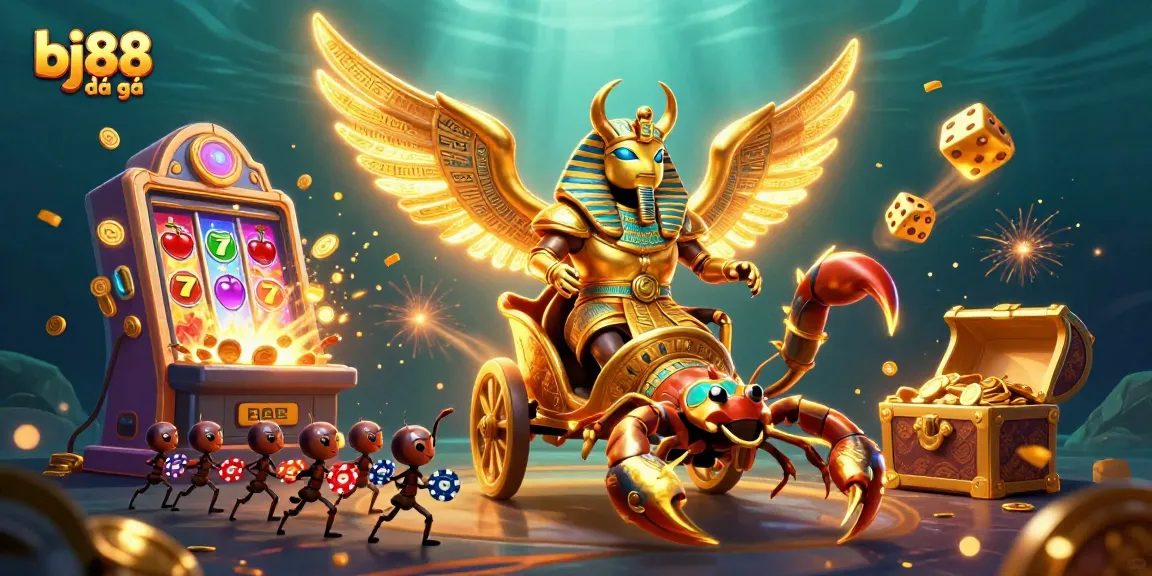 Experience the thrill of bj88 đá gà with intricate 3D characters and dynamic casino elements bursting with excitement.