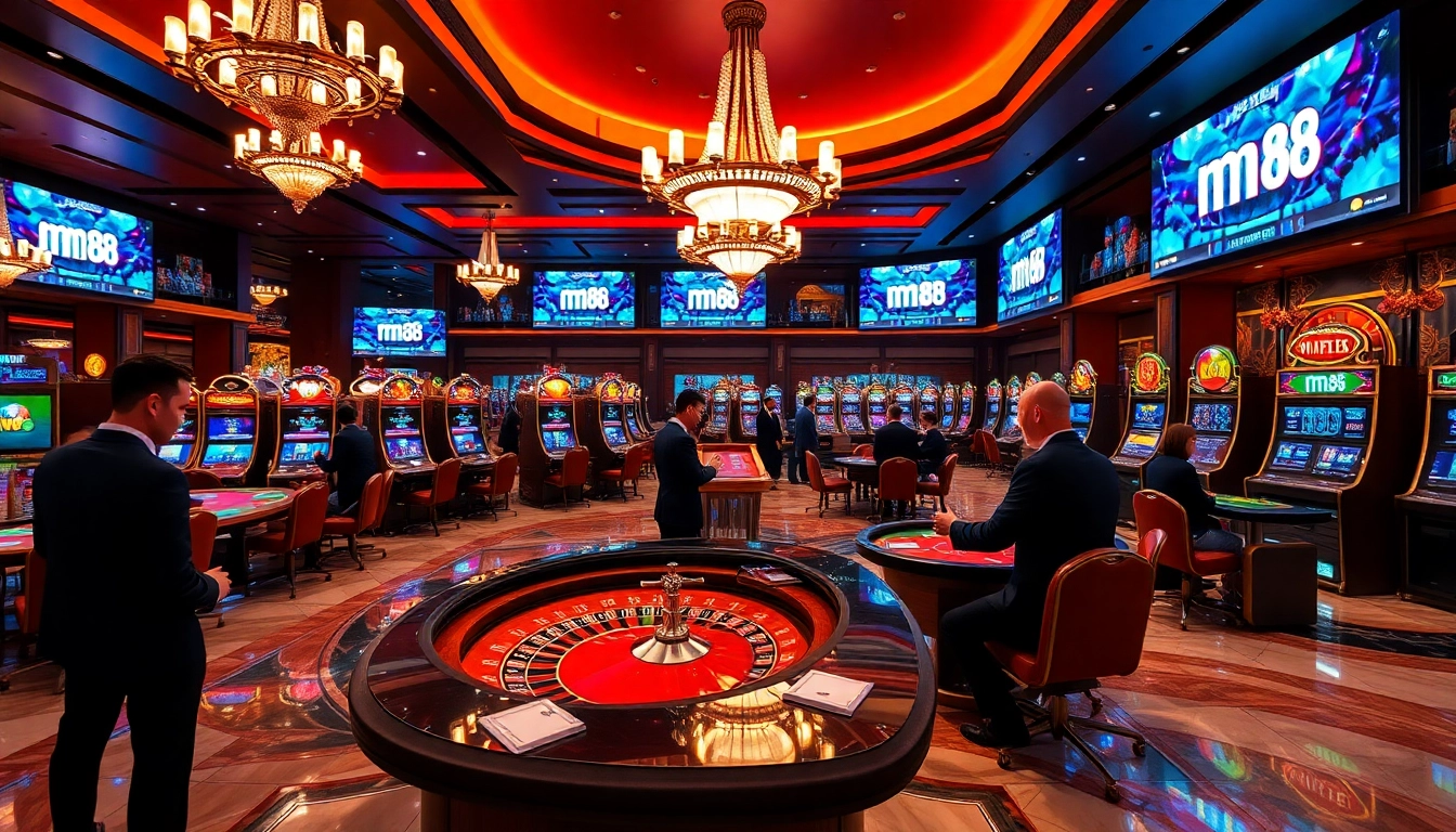 Experience the thrill at mm 88 casino with vibrant gaming tables and exciting betting activities.