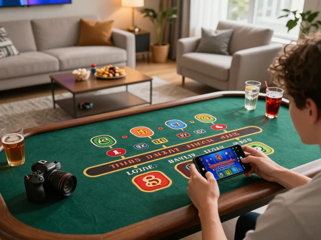 Player engaging in mobile gaming at home with rikvip app, enjoying a fun and strategic gambling experience.