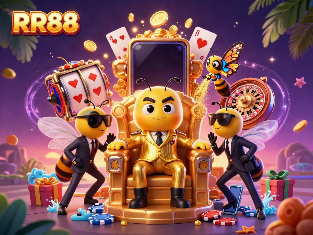 Experience thrilling gameplay with RR88 as the bumblebee mob boss and his entourage dominate the casino scene.