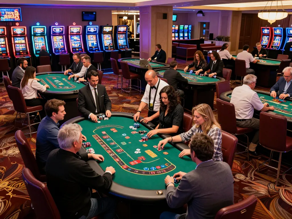 Players experiencing strategic blackjack action at open 88 casino, showcasing excitement and vibrant atmosphere.