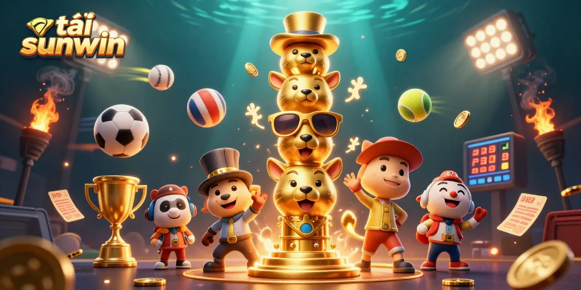 Engage with tải sunwin by enjoying vibrant casino games displayed in an energetic 3D scene.