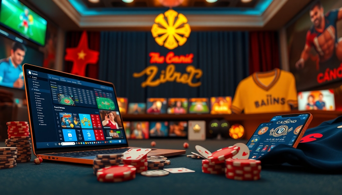 Online gambling interface of a Nhà Cái Uy Tín showcasing betting options and casino games.