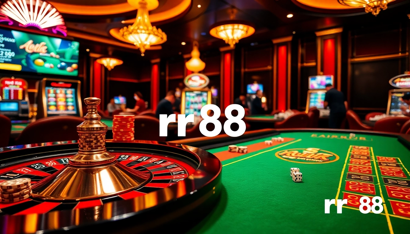 Rolling dice and intriguing poker chips highlight the thrilling experience at rr 88 casino.