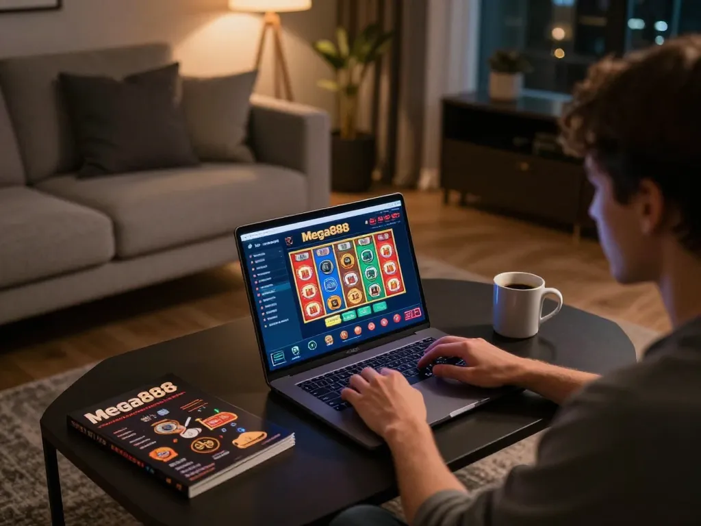 Discover how to register here for Mega888 in this inviting home gaming setup