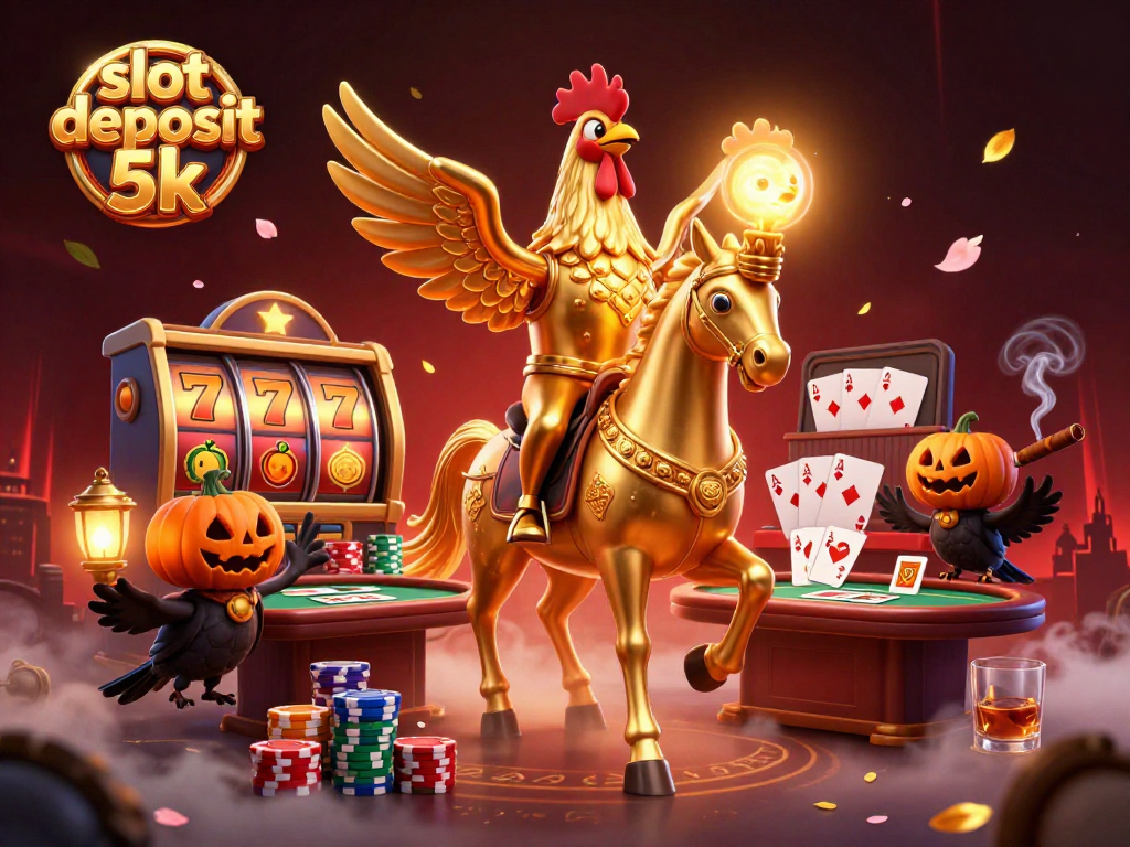 Engage in thrilling action with slot deposit 5k as the golden rooster takes center stage in a vibrant casino