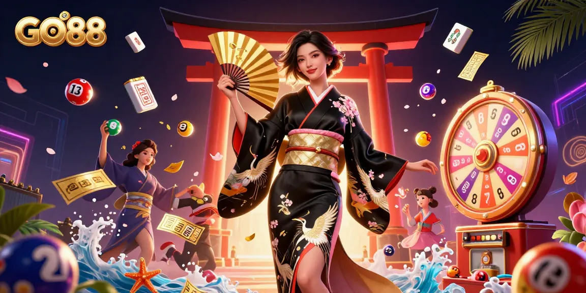 Experience the thrill of winning at GO88 with vibrant, dynamic gambling elements and a captivating scene.