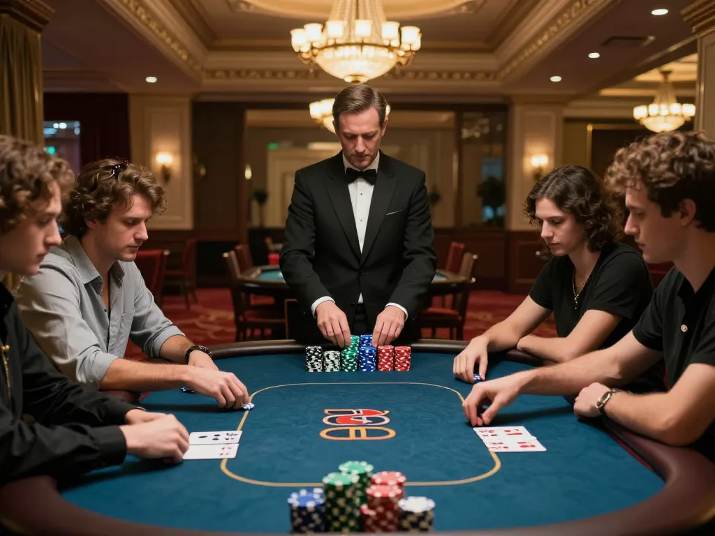 Players engaging in an intense poker game at RR88, showcasing high stakes and strategic thinking.