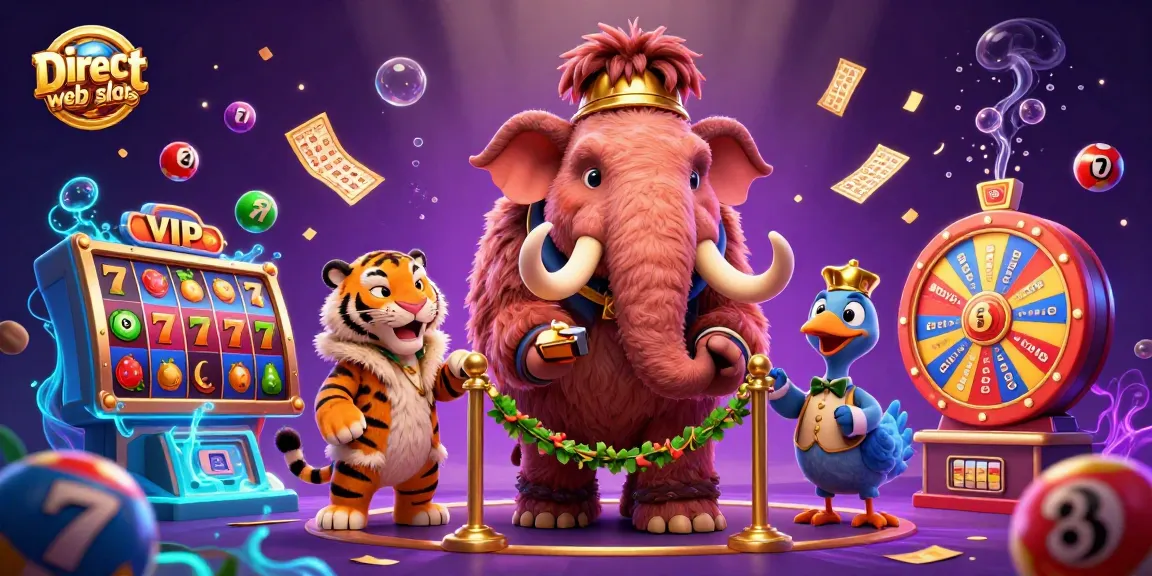 Engage with Direct web slots featuring vibrant characters and dynamic game elements, illustrating high-energy casino atmosphere.