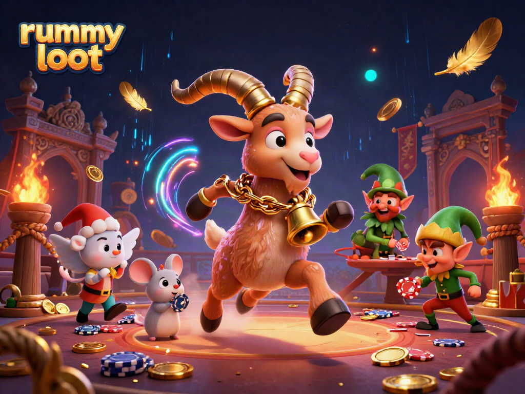 Rummy Loot brings a festive casino atmosphere with dynamic characters and gameplay action.