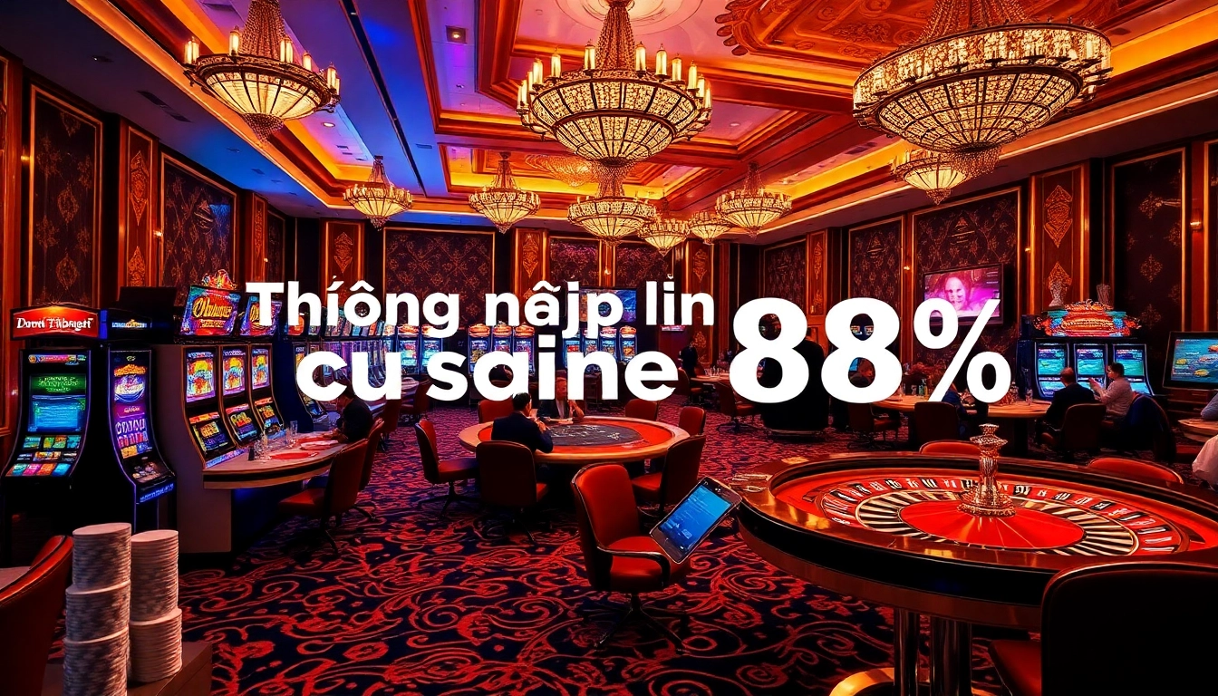 Experience the thrill of Thưởng nạp lần đầu casino 88% as players engage in high-stakes gambling at luxury tables and slots.