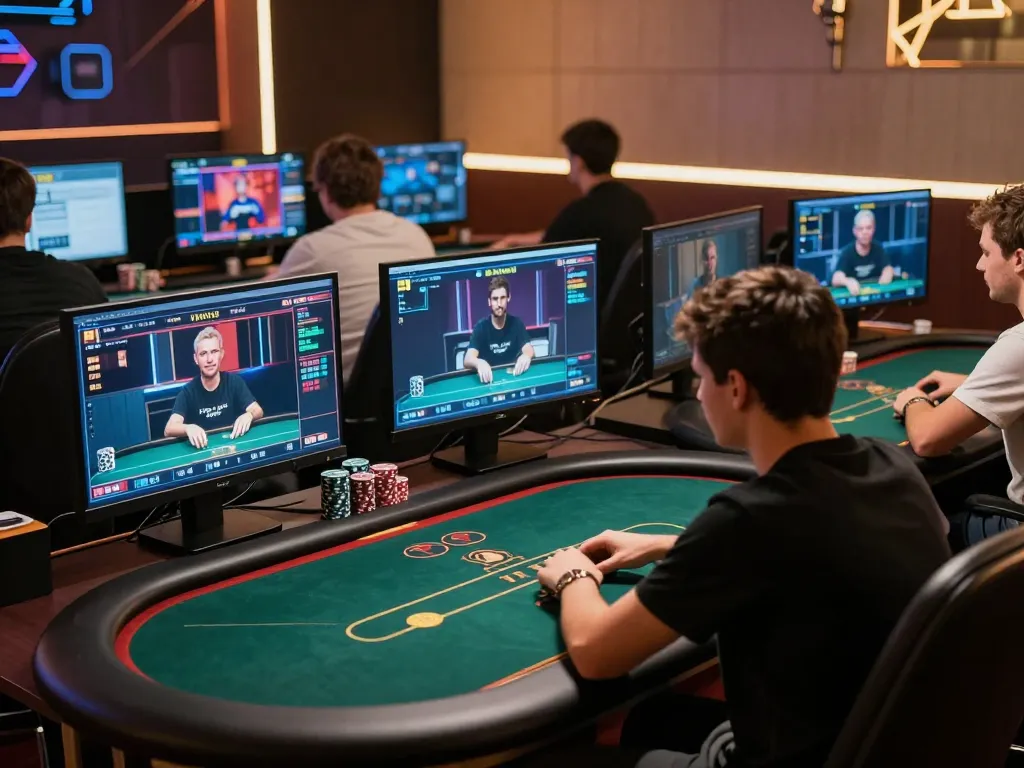 Engage with strategic gameplay on the trang chủ 98win online poker interface, showcasing competitive atmosphere.