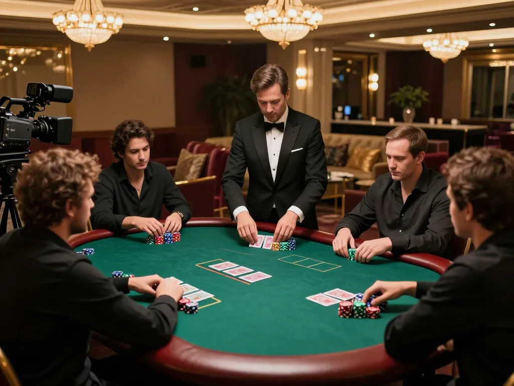 Players enjoying a game in a luxurious poker room while exploring https://kjc.events/ for gaming insights.