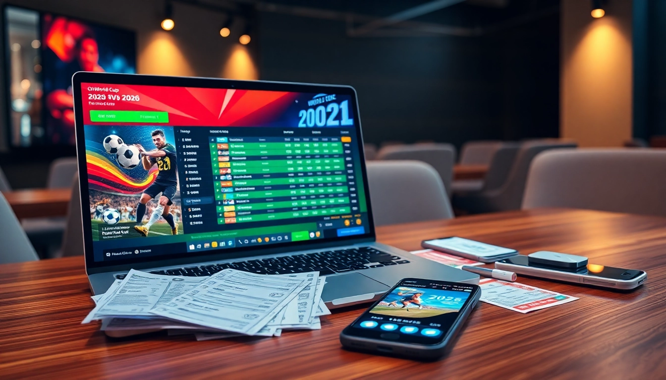 Engaging scene of dynamic online betting interface for Link Judi Bola featuring football matches.