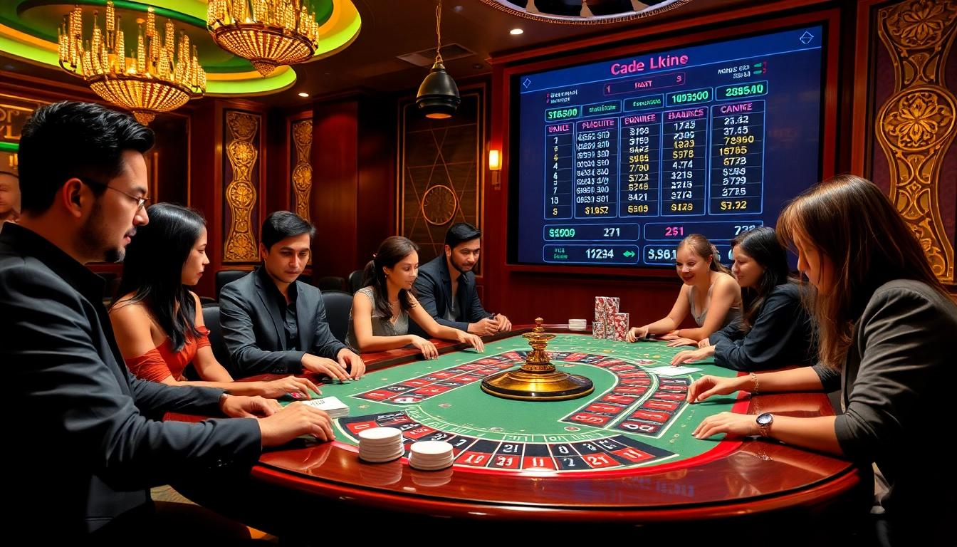 Experience strategic betting with แทงบอลยังไง at an elegant casino roulette table.