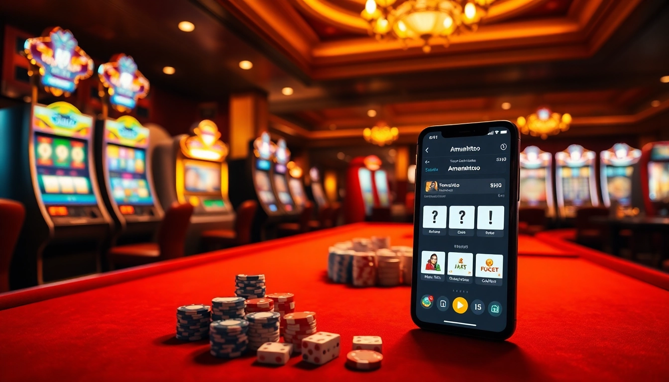 Experience thrilling gambling with amanahtoto, featuring vibrant slot machines and engaging poker tables.