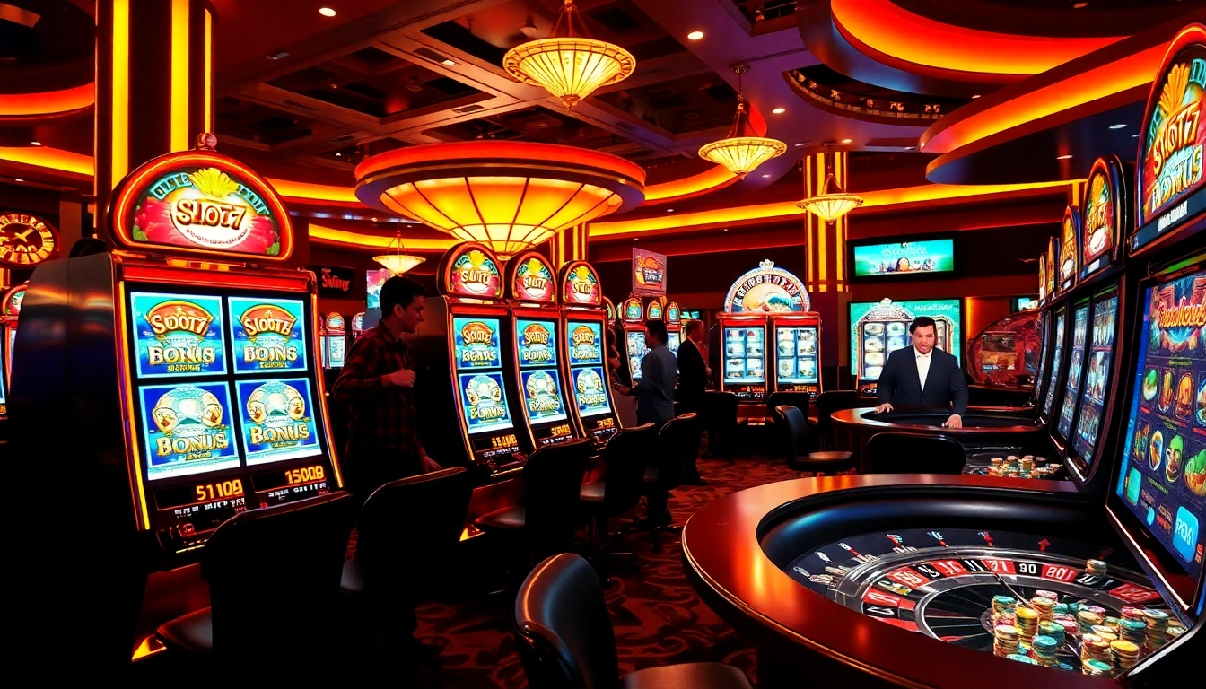 Experience the excitement of slot777 games in a luxurious casino setting.