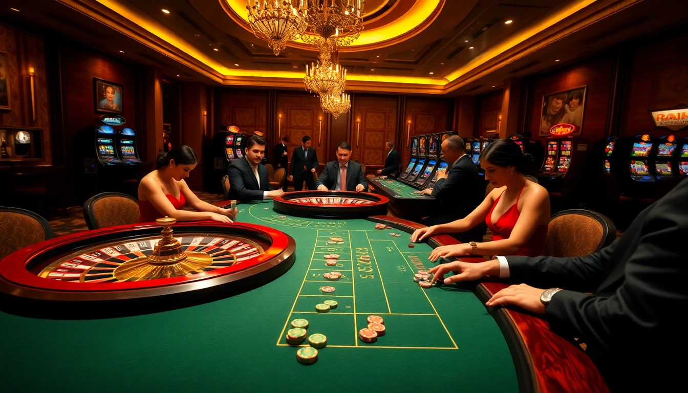 The official hidden wiki reveals thrilling poker action at luxurious casino tables with vibrant slot machines.