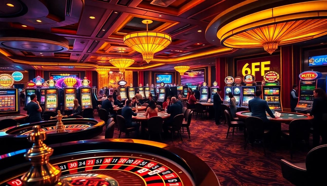 Players enjoying their games at 6FF casino with vibrant tables and thrilling action.