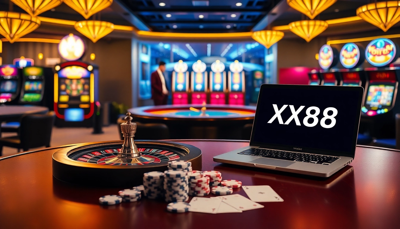 Engaging scene of nhà cái xx88 showcasing online roulette and casino games.