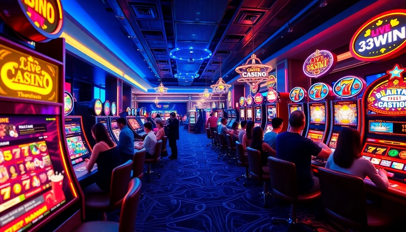 Exciting online gambling moment at 33win casino with vibrant games.