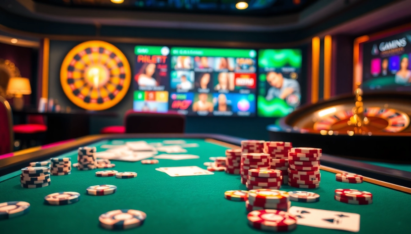 Experience thrilling gameplay at https://go999.de.com with a lavish casino setup featuring vibrant poker chips.