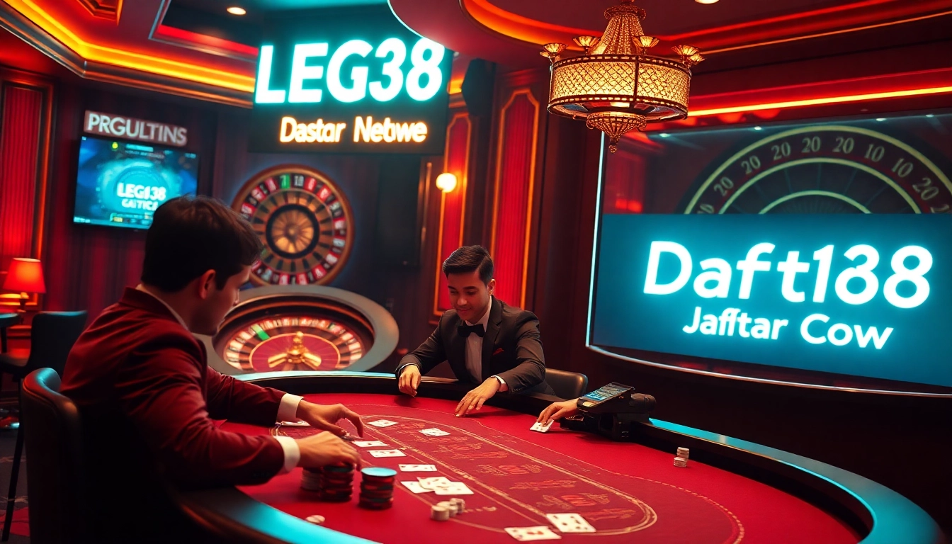 Experience thrilling gameplay with LEGO138 daftar at a luxurious casino table, capturing excitement and high stakes.