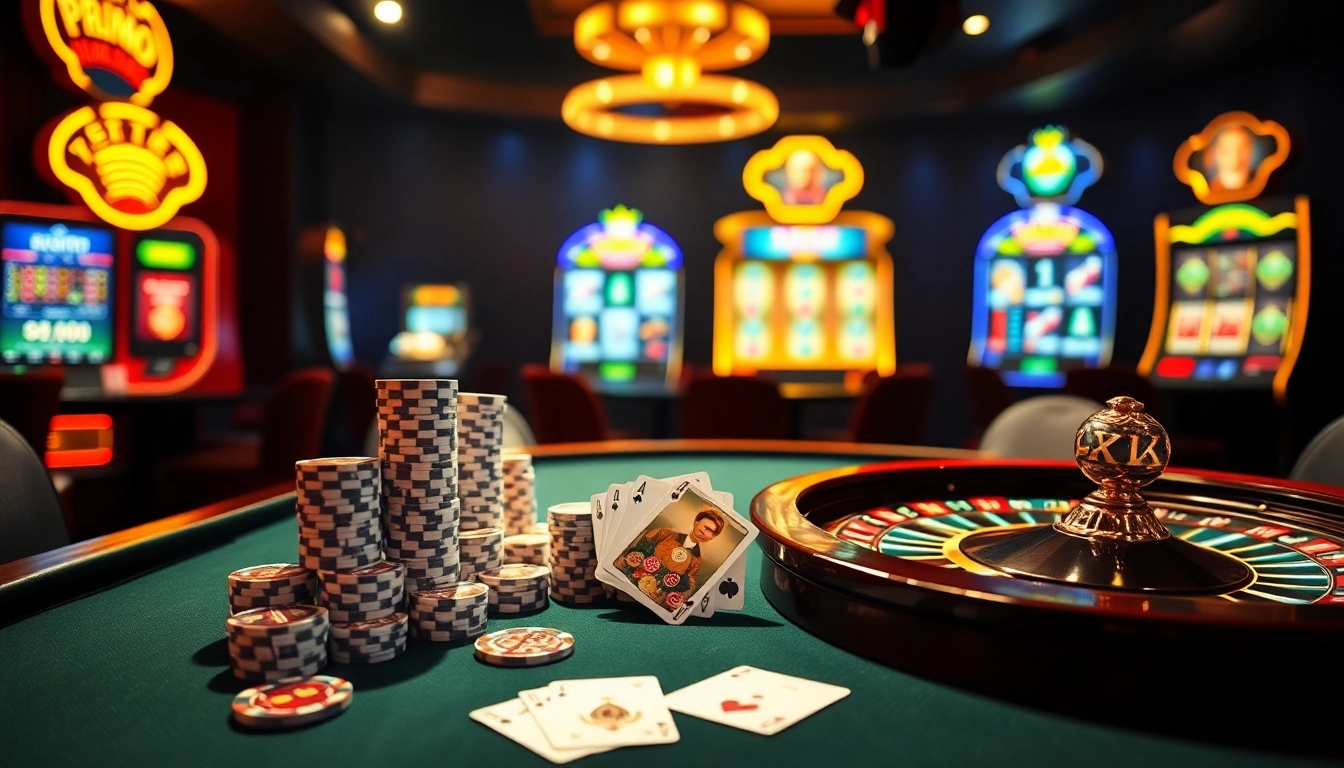 Experience the thrill of sx88.com with vibrant casino visuals featuring poker chips, cards, and roulette.