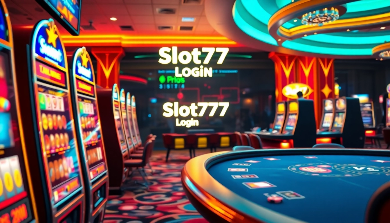 Experience the thrill of winning with the slot777 login on vibrant slot machines and poker tables.