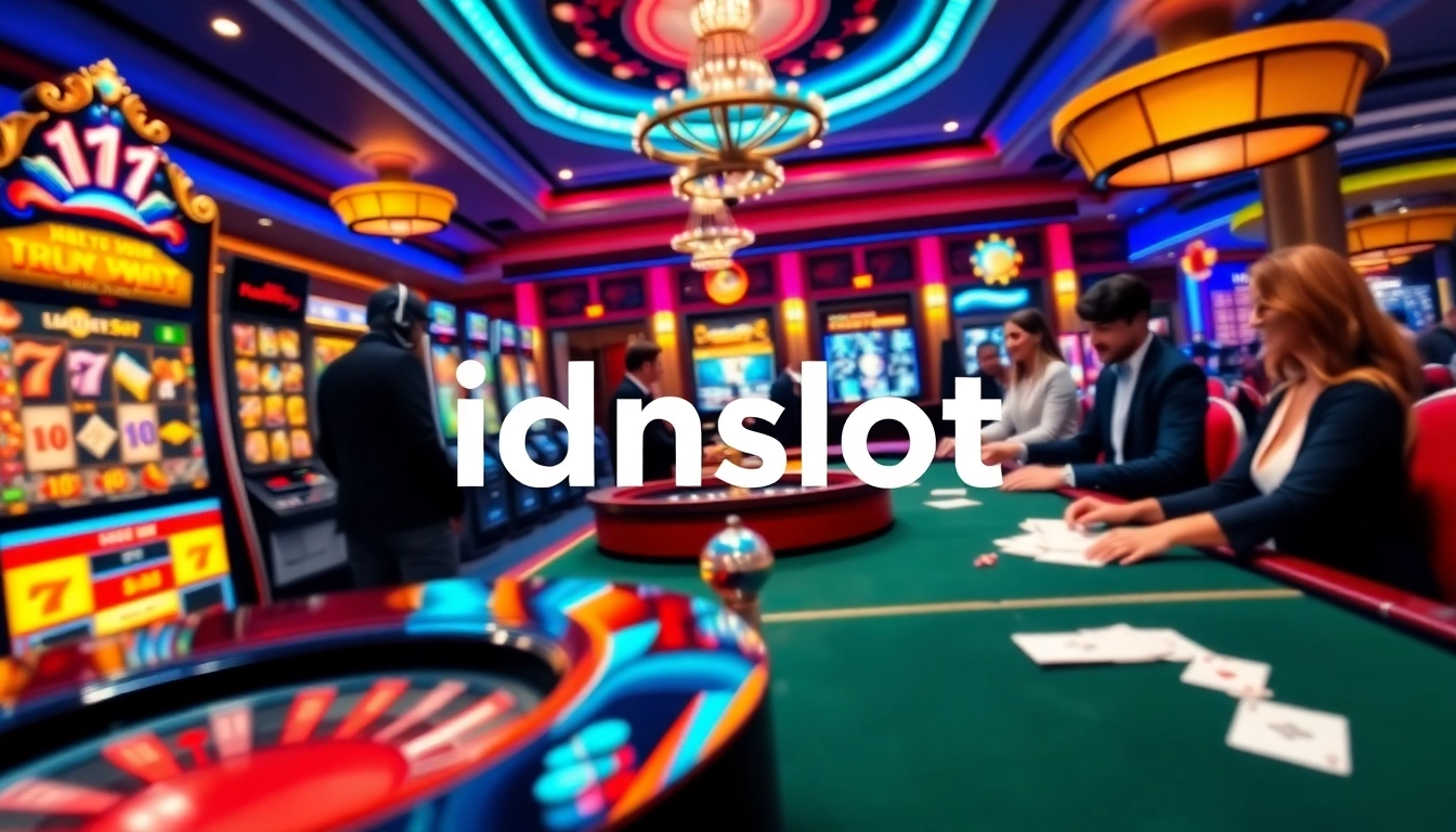 Experience the thrill of idnslot gaming with vibrant slot machines and engaging online dealers.